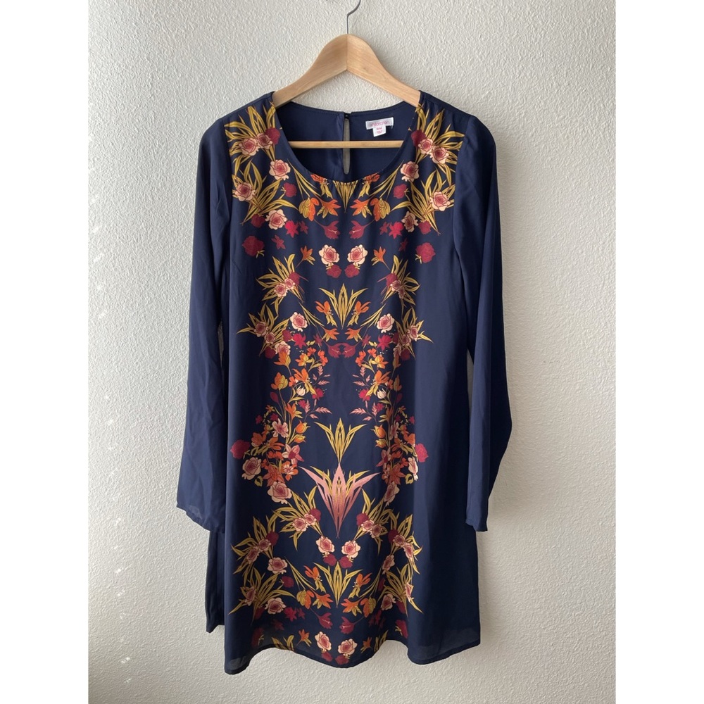 Navy Floral Dress